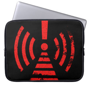 Funda Para Portátil Símbolo de advertencia de energía de retroceso