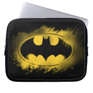 Funda Para Portátil Símbolo de Batman   Logotipo negro y amarillo