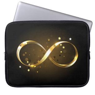 Funda Para Portátil Símbolo de infinito dorado