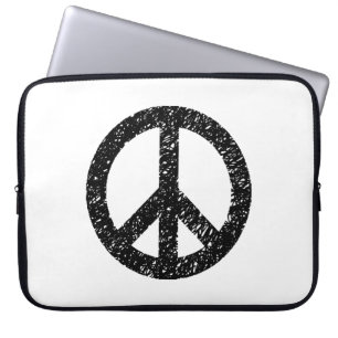 Funda Para Portátil Símbolo de la paz esgrimido por grietas
