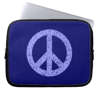 Funda Para Portátil Símbolo de la paz esgrimido - sombras de azul