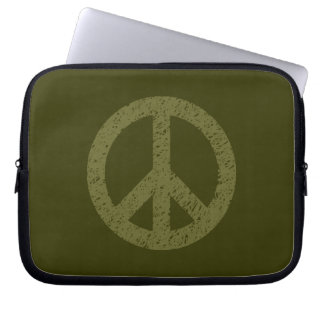 Funda Para Portátil Símbolo de la paz tenciada - Oliva Dp en Oliva Dk