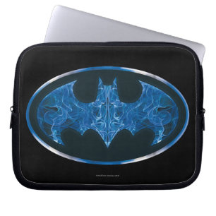 Funda Para Portátil Símbolo de murciélago de humo azul