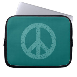 Funda Para Portátil Símbolo de paz tenciado - Grn oceánico en Verde az