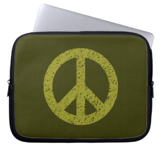 Funda Para Portátil Símbolo de paz tenciado - Olivo en oliva de Dk