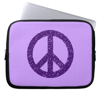 Funda Para Portátil Símbolo de paz tenciado - Púrpura Dp en Lilac