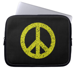 Funda Para Portátil Símbolo de paz tenso - Banana en negro