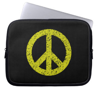 Funda Para Portátil Símbolo de paz tenso - Banana en negro