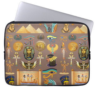 Funda Para Portátil Símbolo egipcio de patrón jeroglífico