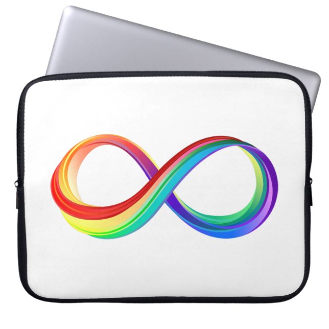 Funda Para Portátil Símbolo infinito arcoiris en capas (Frente)
