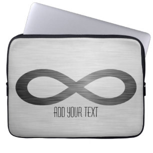Funda Para Portátil Símbolo infinito sobre textura falsa Metalizado de