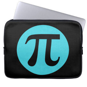 Funda Para Portátil Símbolo Math geek Pi, azul sobre negro