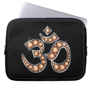 Funda Para Portátil Símbolo Om con piedras "Amber" o "Topaz"