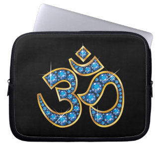Funda Para Portátil Símbolo Om con piedras "Aquamarine"