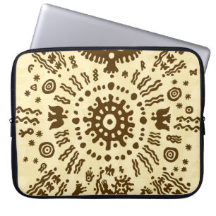 Funda Para Portátil Símbolo solar del águila prehistórica de origen ét