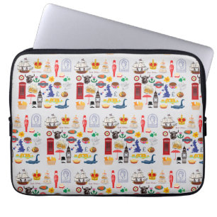 Funda Para Portátil Símbolos británicos del Reino Unido