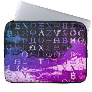 Funda Para Portátil Símbolos de Bitcoin (Estilo: Miami Púrpura - 14)