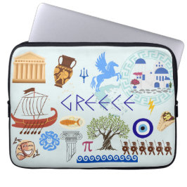 Funda Para Portátil Símbolos de Grecia para los amantes de los viajes