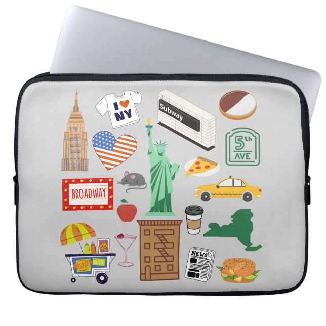 Funda Para Portátil Símbolos de Nueva York (Frente)