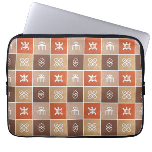 Funda Para Portátil Símbolos geométricos africanos de Adinkra