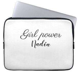 Funda Para Portátil simple poder de chica minimalista agregar nombre t