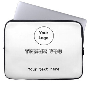 Funda Para Portátil Simple y minimalista logotipo personalizado elegan