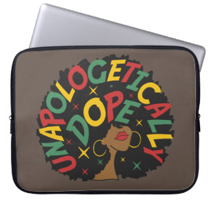 Funda Para Portátil Sin arrepentimiento, negro Chica africano