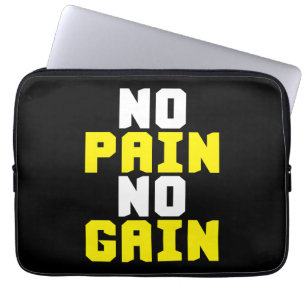 Funda Para Portátil Sin dolor, sin ganancia - Motivación del entrenami