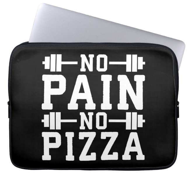 Funda Para Portátil Sin dolor, sin pizza - carbohidratos - Graciosa No (Frente)