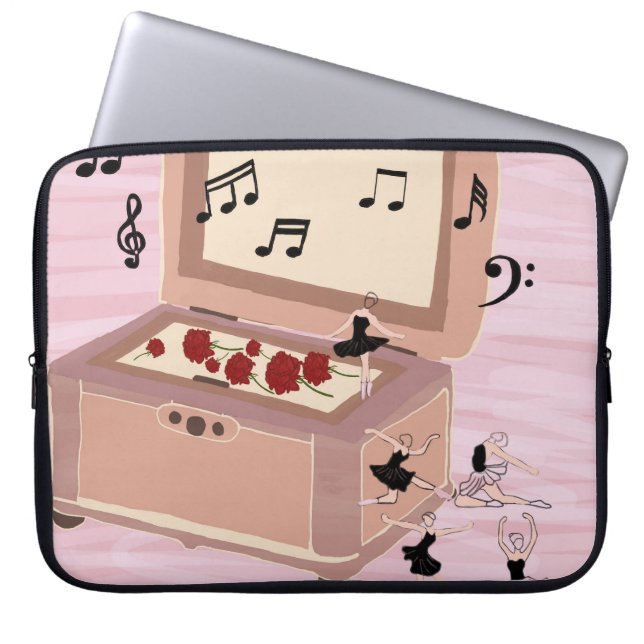 Funda Para Portátil Sinfonía de Ballerina en una caja - Arte Ballerina (Frente)