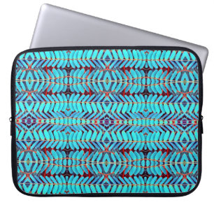 Funda Para Portátil Sinfonía de hojas, Aqua
