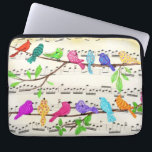 Funda Para Portátil Sinfonía de pájaros musicales alegres y coloridas<br><div class="desc">Sinfonía de pájaros musicales alegres - Canción feliz - Dibujo de melodía primavera - Personalizable - Elegir / Añadir su texto único / fuente / color - Hacer su regalo especial - Redimensionar y mover o eliminar y agregar elementos / imagen con herramienta de personalización ! - Dibujo y diseño...</div>
