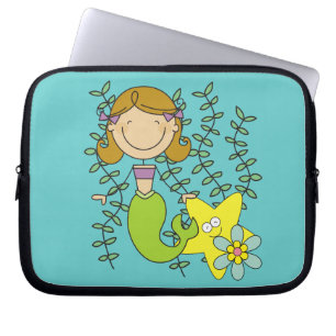 Funda Para Portátil Sirena cabelluda de Brown