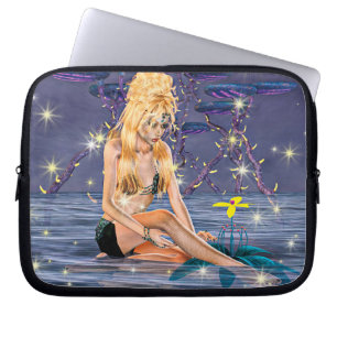 Funda Para Portátil Sirena Dorada