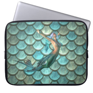 Funda Para Portátil Sirena En Las Escalas De La Cola De La Sirena