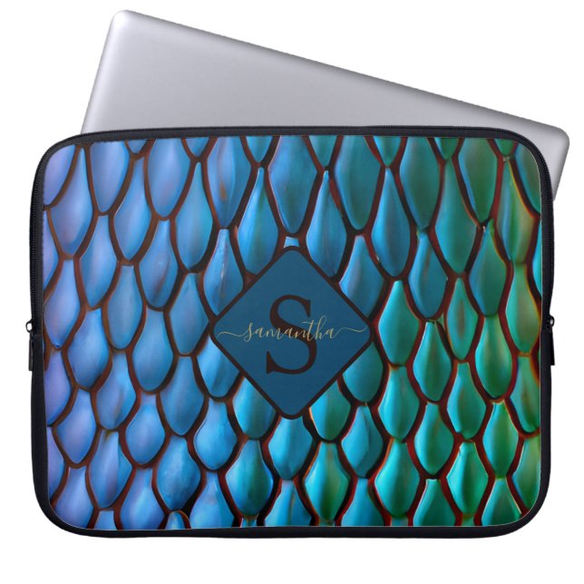 Funda Para Portátil Sirena iridiscente cuelga dragón balancea (Frente)