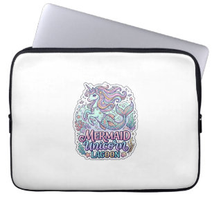 Funda Para Portátil Sirena Unicornio Laguna Unicornio Diseño Gráfico Z