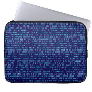 Funda Para Portátil Sistema numérico binario azul