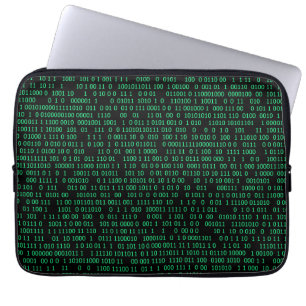 Funda Para Portátil Sistema numérico binario verde