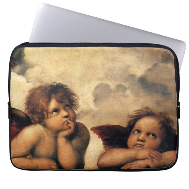 Funda Para Portátil Sistine Madonna Angels por Raphael Sanzio (Frente)
