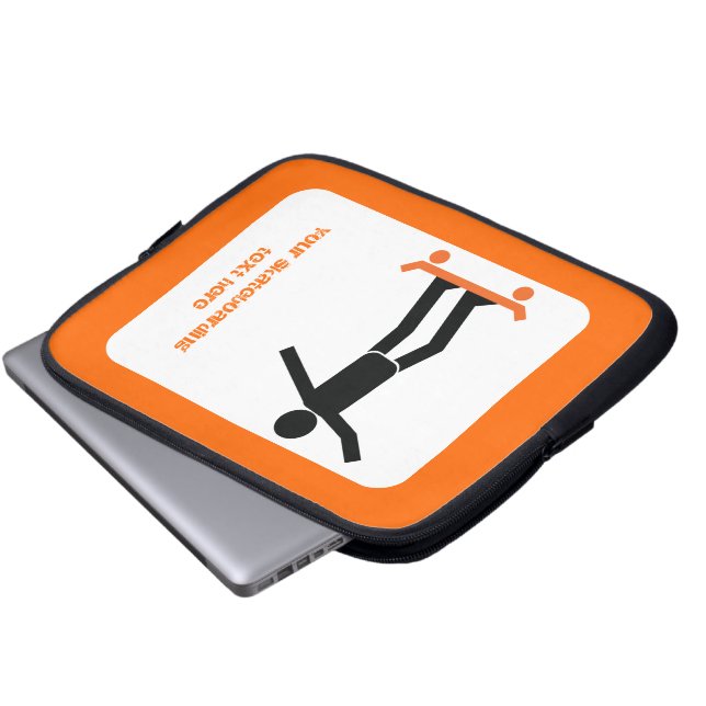 Funda Para Portátil Skateboarder en su personalizado de patineta (Inferior anverso)