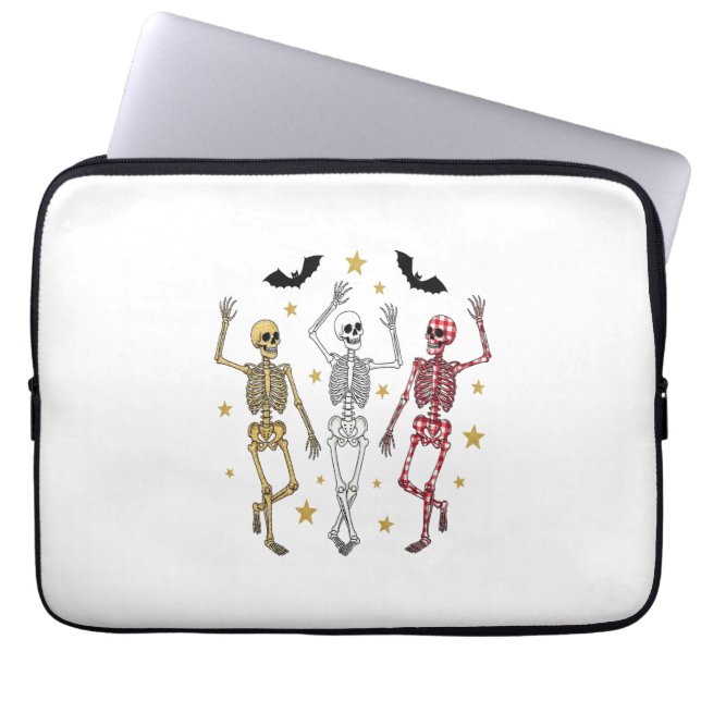 Funda Para Portátil Skeleton Dancing Halloween (Frente)