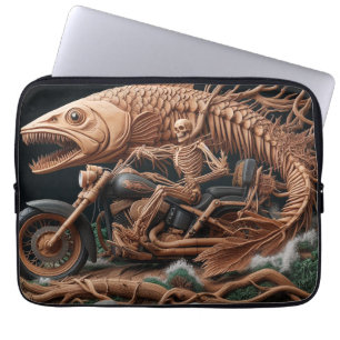 Funda Para Portátil skeleton recorrió su camino de ciclismo de helicóp