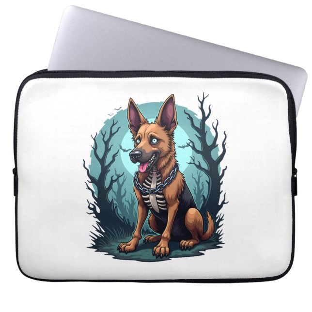 Funda Para Portátil Skeleton Shepherd Dog (Frente)