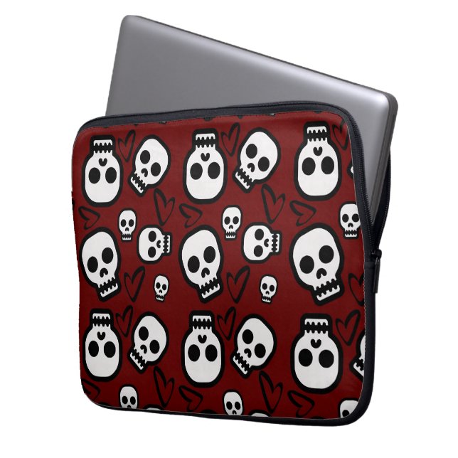 Funda Para Portátil Skulls and Hearts Laptop carrier  (Anverso izquierdo)