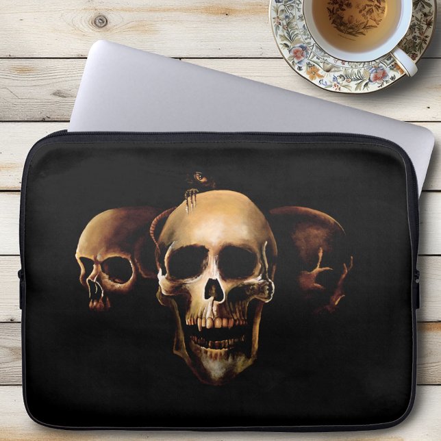 Funda Para Portátil Skulls Human Black (Subido por el creador)