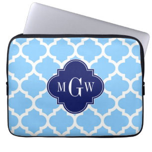 Funda Para Portátil Sky Blue Whats Marroquí #5 Navy Blu 5c Nombre Mono