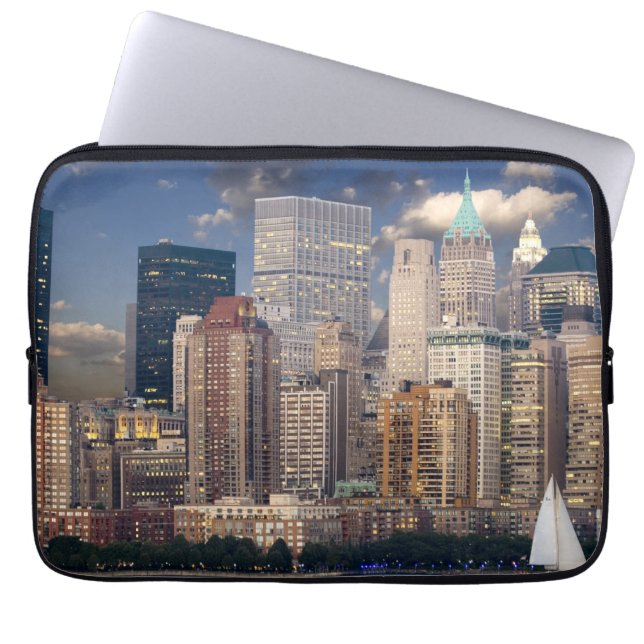 Funda Para Portátil Skyline Manhattan Hudson (Frente)