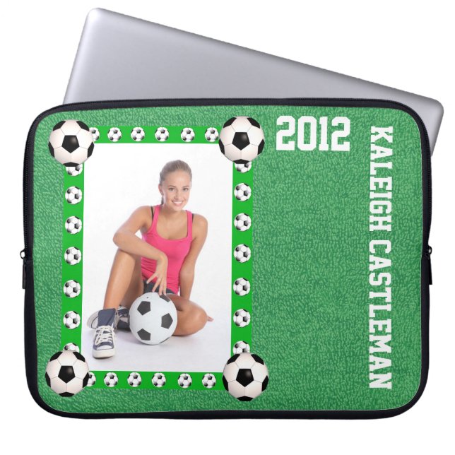 Funda Para Portátil Sleeve de fotos de fútbol - SRF (Frente)