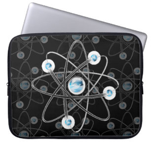Funda Para Portátil Sleeve para portátil con símbolo de Átomo geek de 
